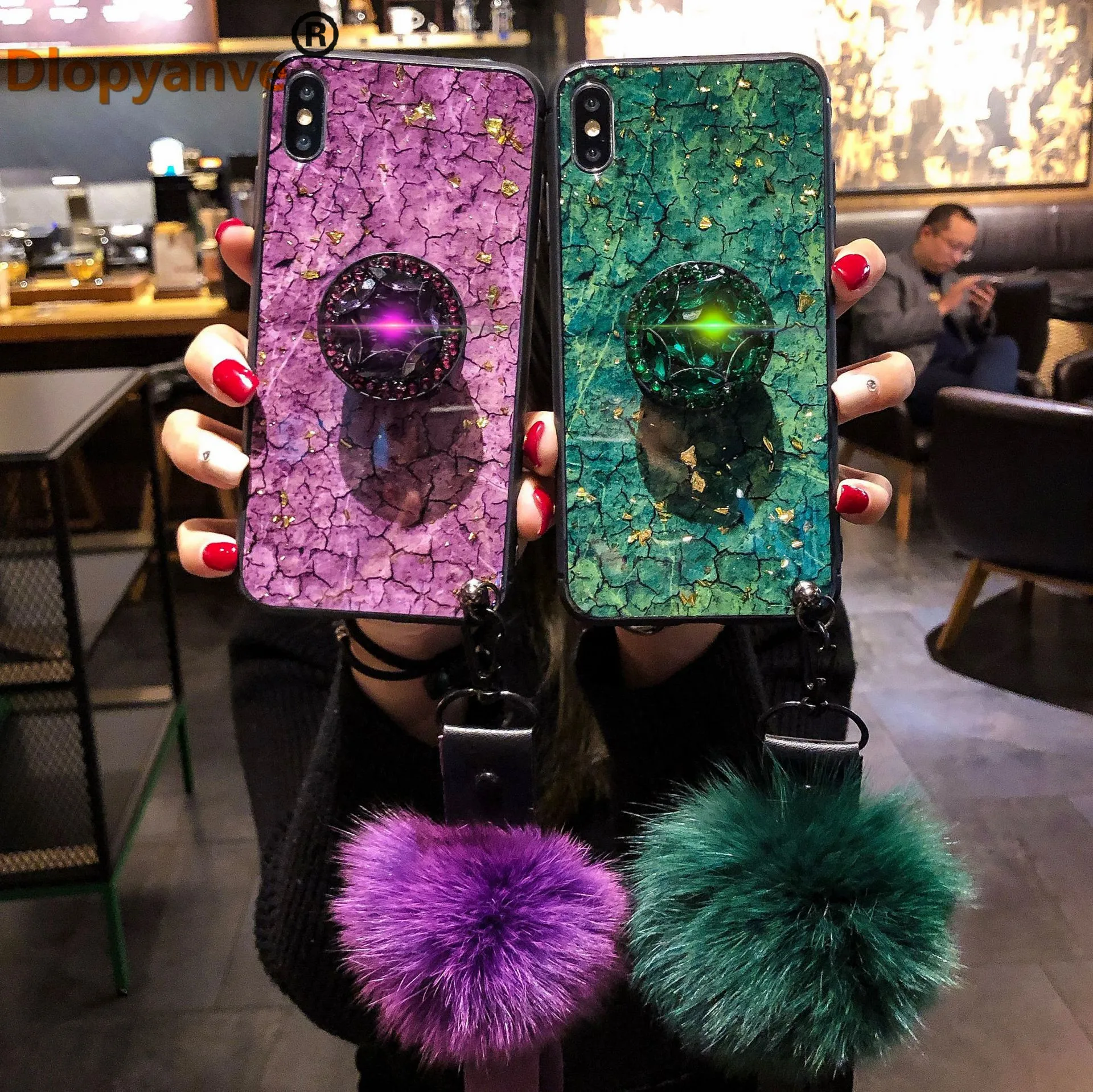 Горячая Мода эпоксидная Золотая фольга крышка для iPhone 6 6S 7 8 Plus X XR Xs Max чехол