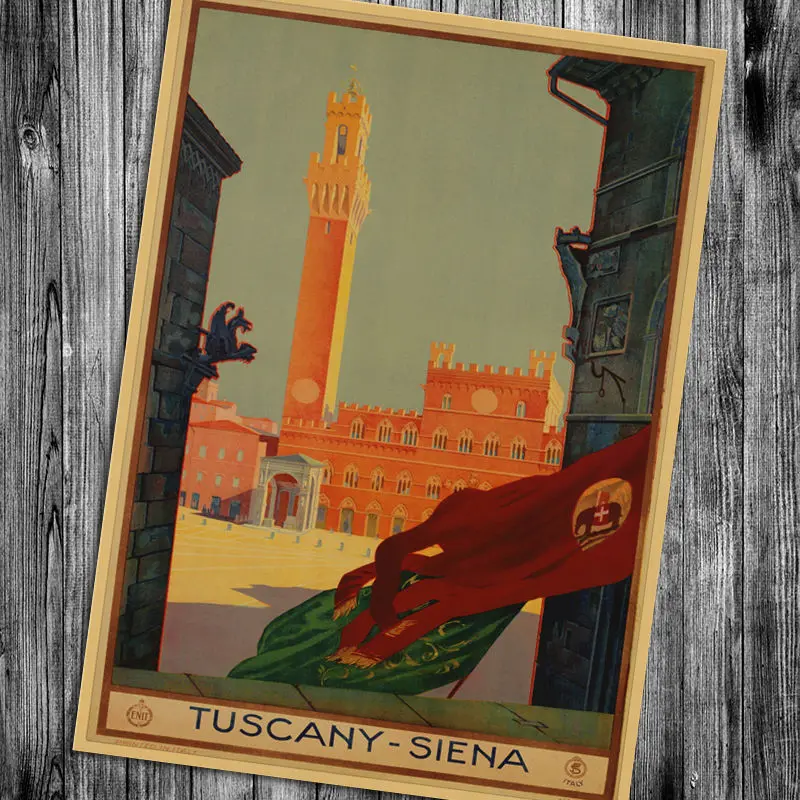 Paris Gargoyle scenic spots Posters Classic Cinema Building Cafe Bar Decorative Paintings Retro nostalgic kraft paper poster | Дом и сад