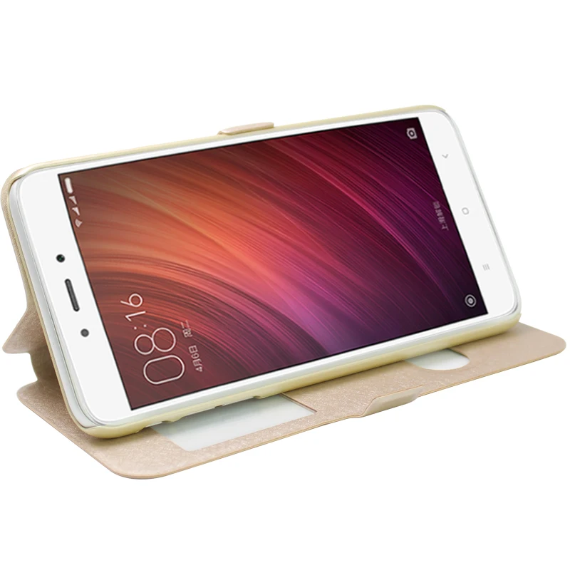 GerTong Flip Case For Xiaomi Redmi 4X 4A Note 4 5A Prime Y1 Mi5X MiA1 Mi6 Mi5 3S 3X 3 Pro Leather Window View Holder Cover | Мобильные