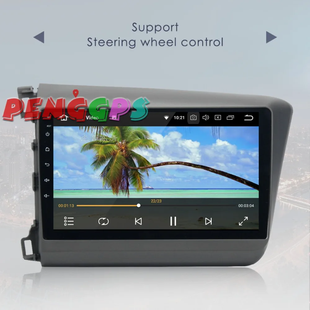 2 din Android 8 0 7 1 автомобильный Радио dvd плеер gps навигация для Honda Civic 2012 2015 левый