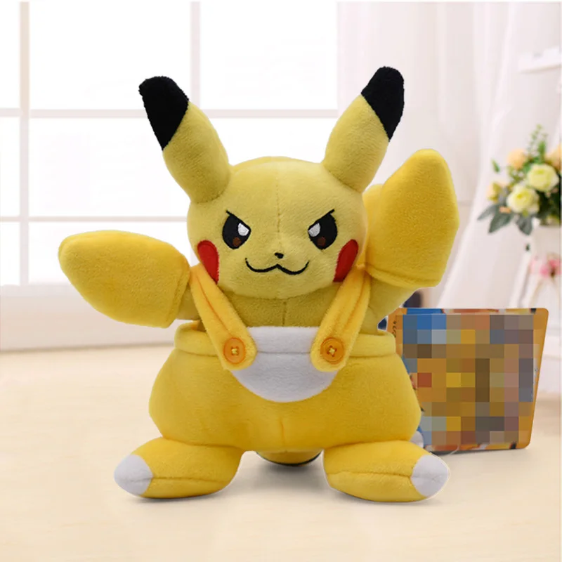 3 стиля 21 см Аниме Пикачу Мягкие плюшевые куклы игрушки Косплей Garchomp Snorlax Ampharos мультфильм Peluche куклы рождественский подарок для детей