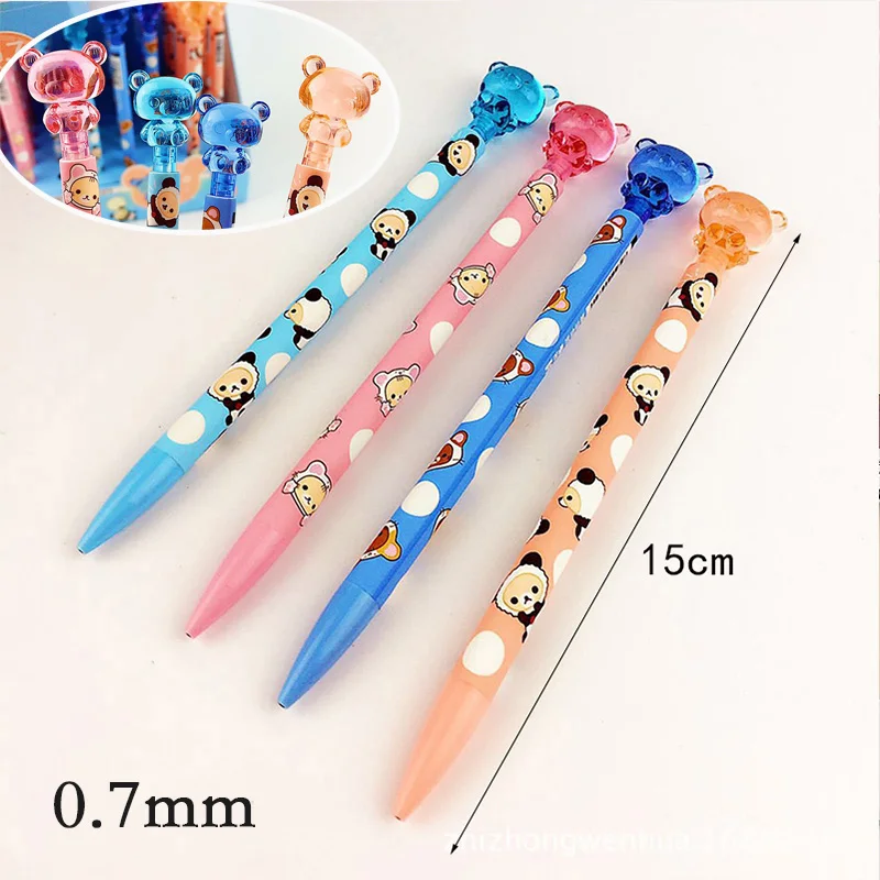 1PC 0.7mm B 1 шт., милый механический карандаш с бриллиантовым украшением, Kawaii, цветные автоматические карандаши для студентов, для письма, офиса, школы - Цвет: 1PC 0.7mm B