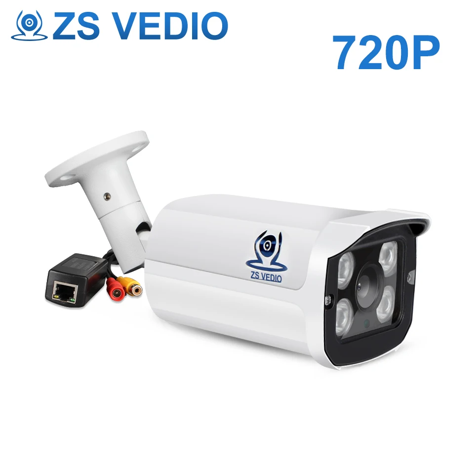 ZSVEDIO камеры наблюдения 720P HD CMOS провод IP камера POE P2P Крытый движения ИК ночного