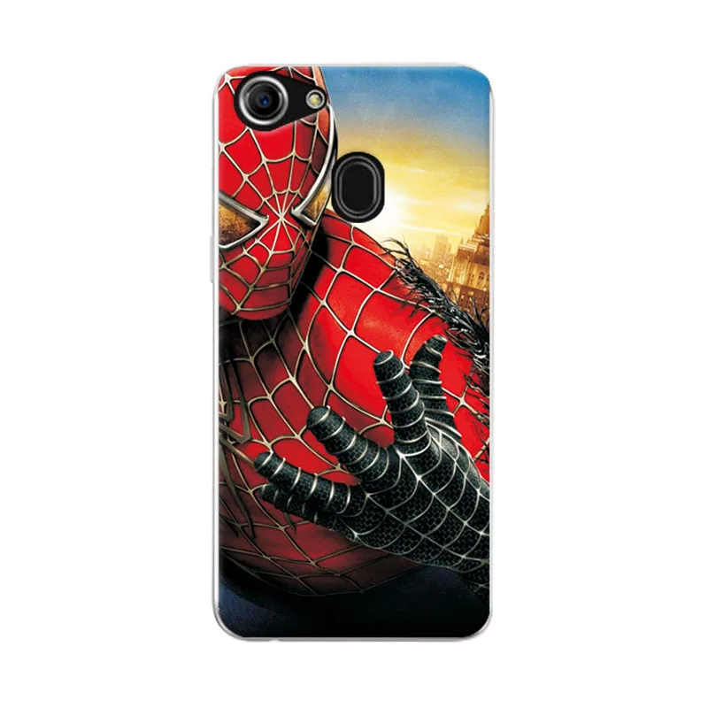 Очаровательный чехол для телефона Marvel Hero Captain America Oppo F7 Человек-паук Железный