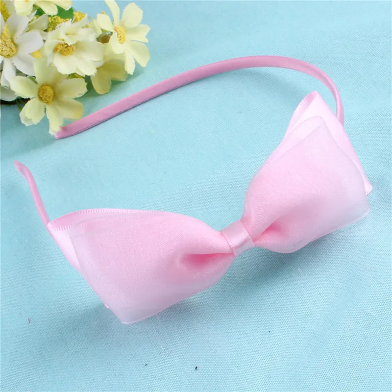 Модные Обувь для девочек Для детей с бантом из ленты Повязка На Голову свадьбы