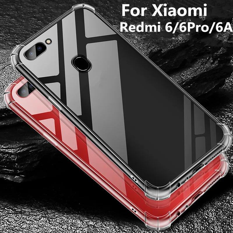 Чехол для xiaomi redmi 6 pro чехол 6A кристально прозрачный силиконовый мягкая задняя