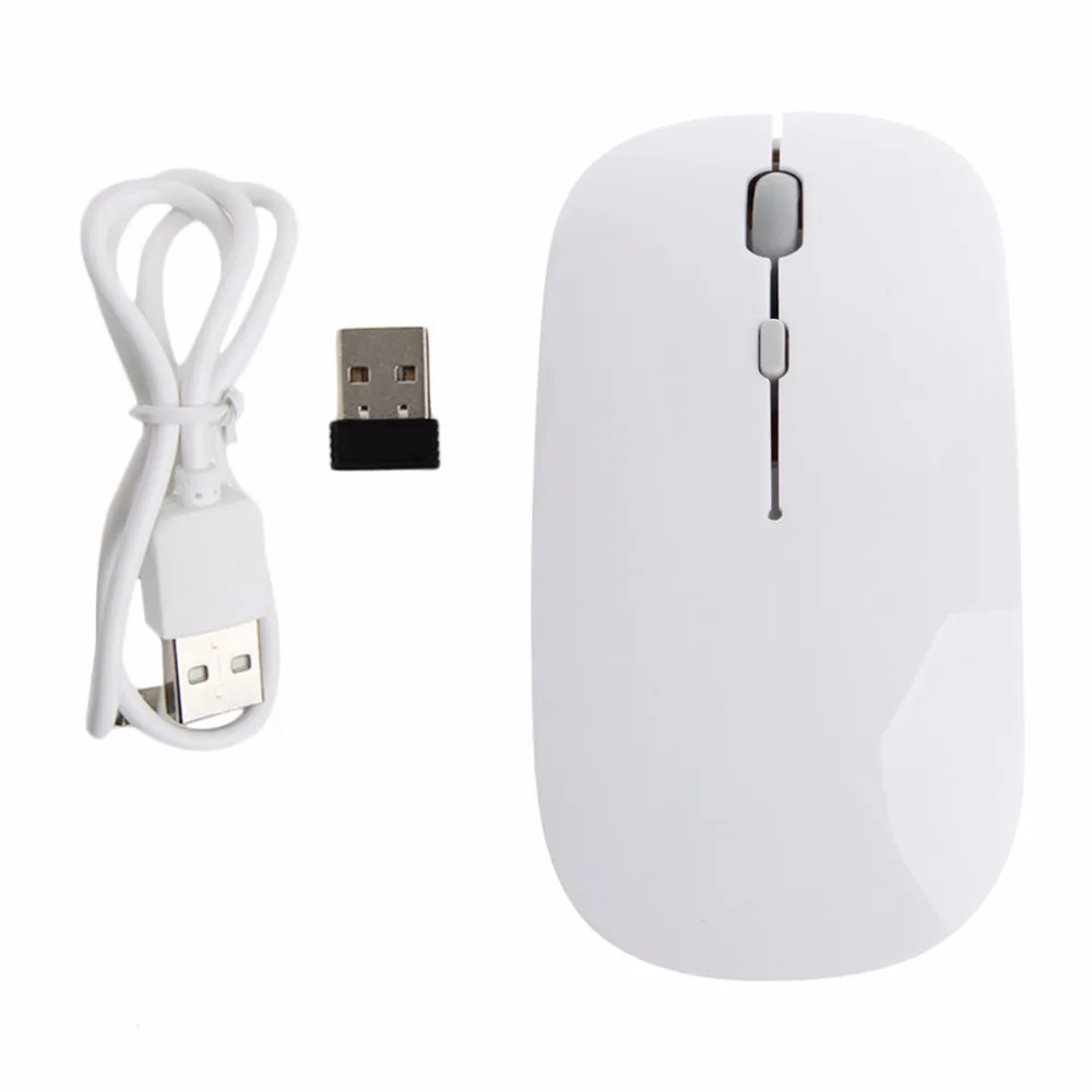 2,4 ГГц Беспроводная мышь USB перезаряжаемая Бесшумная тонкая оптическая мышь для Apple ноутбука ПК компьютера