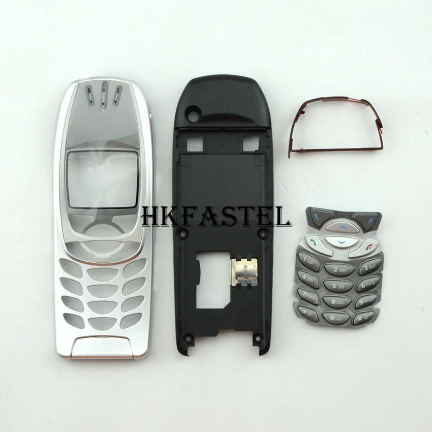 Для Nokia 6310 6310i Высокое качество Полный корпус мобильного телефона чехол+ Серебряная клавиатура+ инструменты