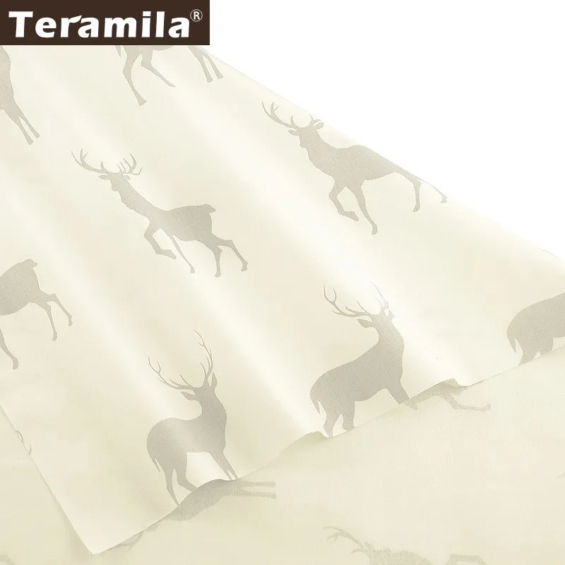 Teramila 100% хлопчатобумажная ткань измерительные приборы Сика олень дизайн Сделай