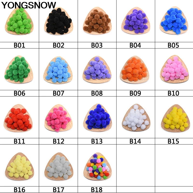 YONGSNOW 25 мм/20 мм 100-500 шт круглые мягкие Pom плюшевые шары для дома DIY поделки