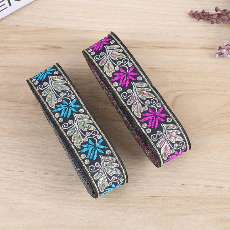 

Free Shipping 3.3cm Colorful National Wind Jacquard Ribbon Wedding Party Decoration Gift Craft Sewing Ribbon Cloth DAZ010