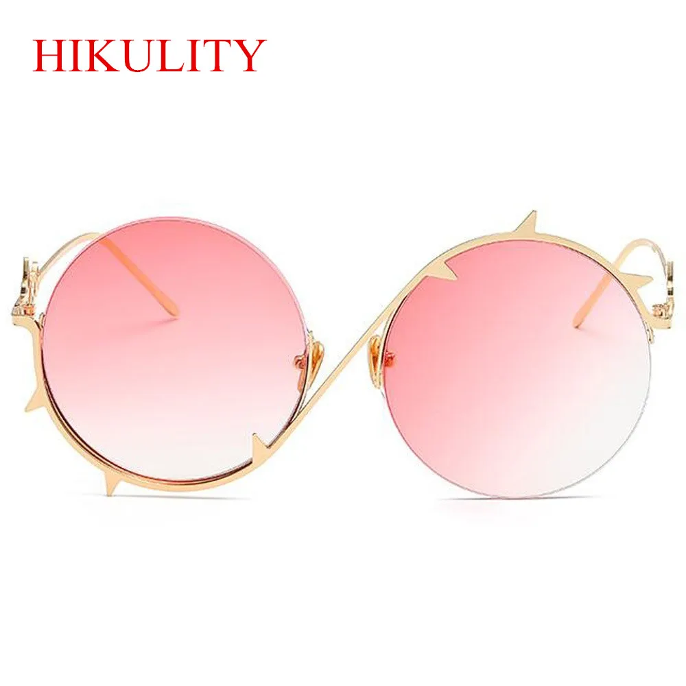 Золото Ясно очки рамки дамы 2017 модный бренд розовый градиент солнцезащитные для
