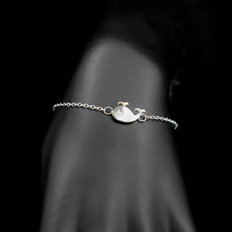 Женский браслет с дельфином серебро 925 пробы|hand chain|bracelet czpendant bracelet |