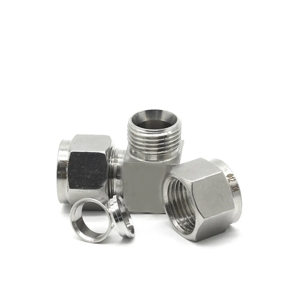 Компрессор из нержавеющей стали 304 Соединитель С Двойным Зажимом 6 мм 8 10 12 1/4 дюйма