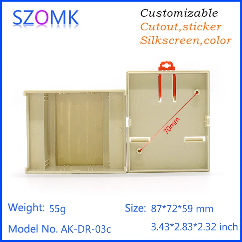 Электрическая пластиковая коробка для инструментов на din-рейку (4 шт.) 88*72*59 мм