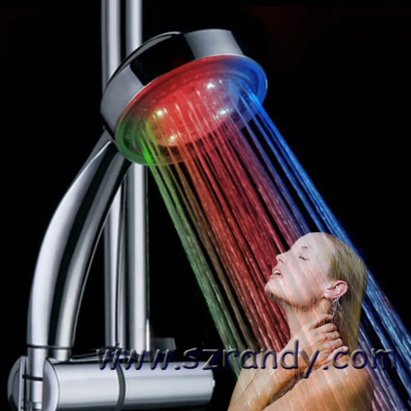 Светодиодсветодиодный насадка для душа Цветной Ручной датчик температуры без