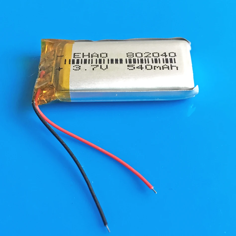 802040 3 7 V 540mAh литий-ионный полимерный аккумулятор перезаряжаемый по