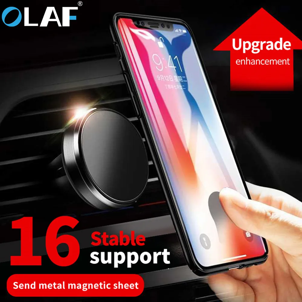 Автомобильный магнитный держатель OLAF для iPhone 6 7 8 Plus X Samsung S10|Подставки и