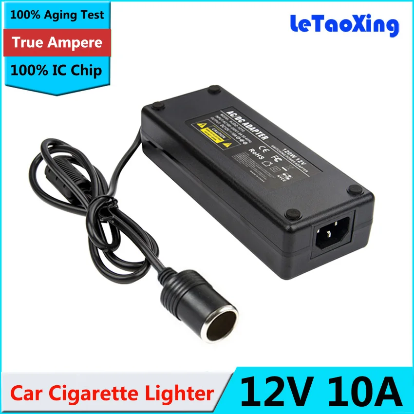 AC 100-240V к DC 12V 10A зарядное устройство адаптер питания прикуриватель розетка