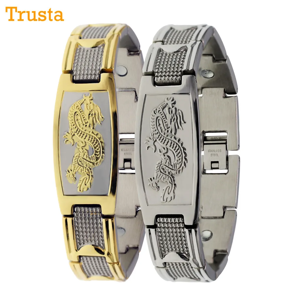Trusta 2017 Men'ss Золотой Китайский Мощный Дракон сильный магнитный энергетический