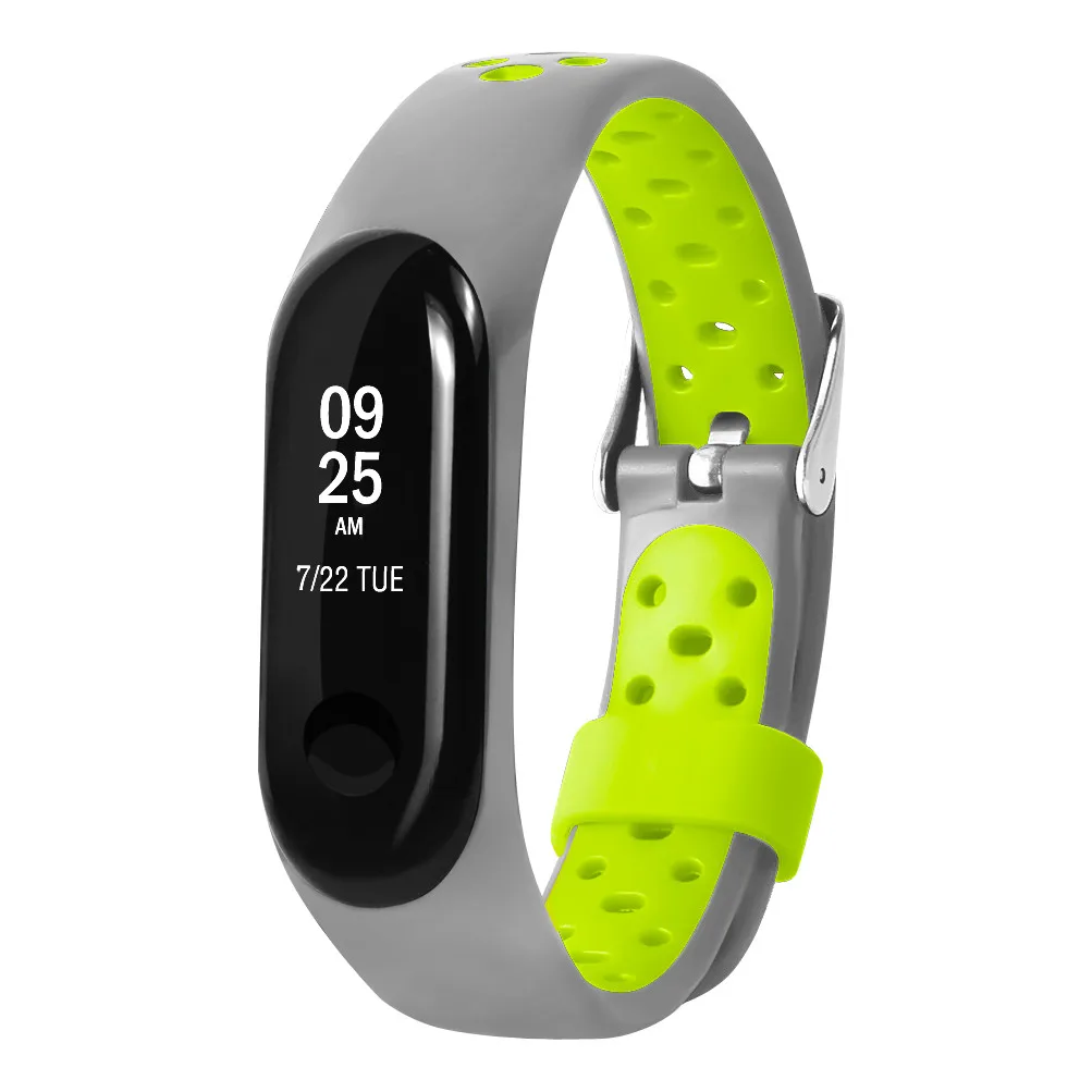 Сменный силиконовый ремешок на запястье, совместимый с Xiaomi mi Band 3 Xao mi Xio mi Band Band3, умный браслет на запястье, мягкие ремни