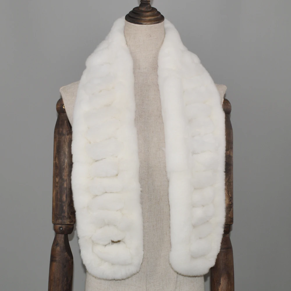 Лидер продаж Модный женский шарф из натурального меха кролика Рекс шарфы 100%