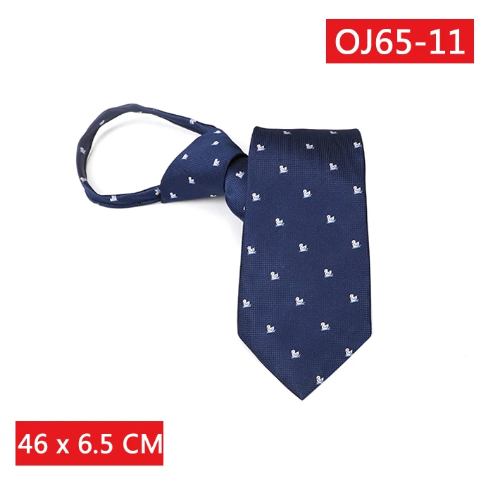 OJ65-11 YISHLINE мужские галстуки на молнии 2,56 дюймов с мультяшными буквами в полоску модный легкий галстук для свадебной вечеринки - Цвет: OJ65-11