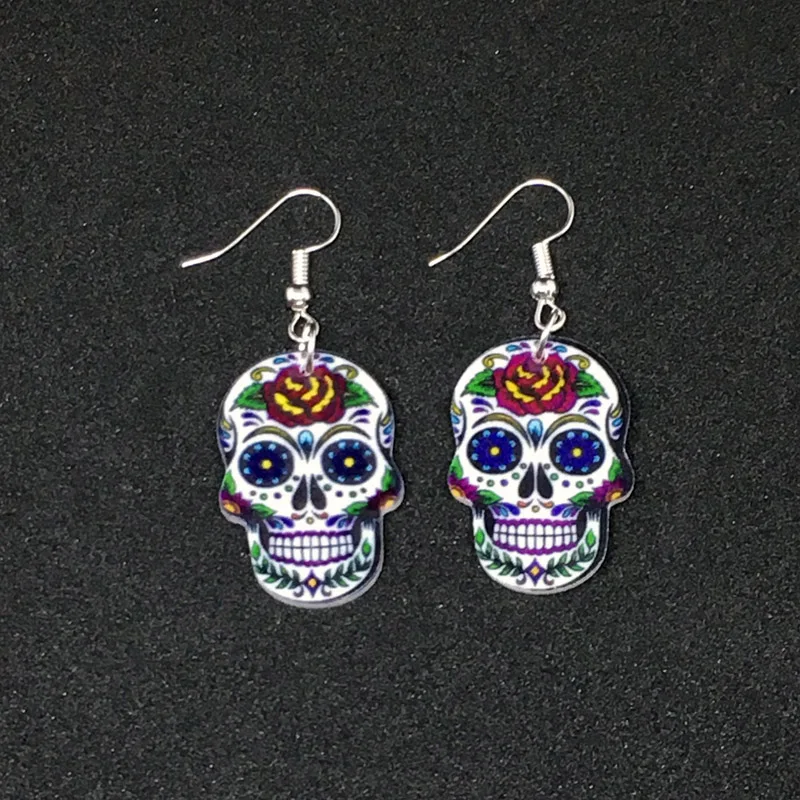 Калавера сладко-Сладкая причудливая серьга с черепом s праздновать мексиканский