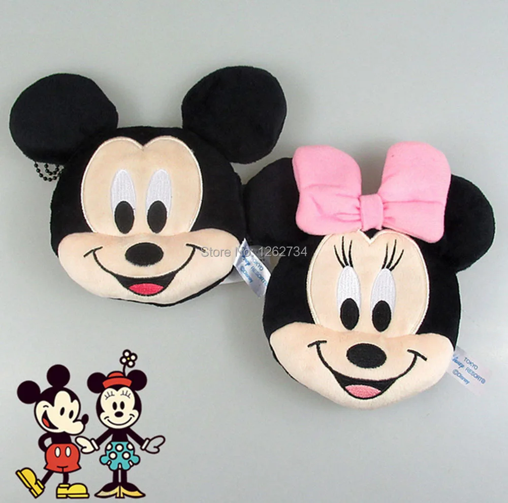 12X12CM Микки Минни плюшевый Кошелек Многофункциональный Kawaii Money Coin Bag TYTJ|free plush|bag