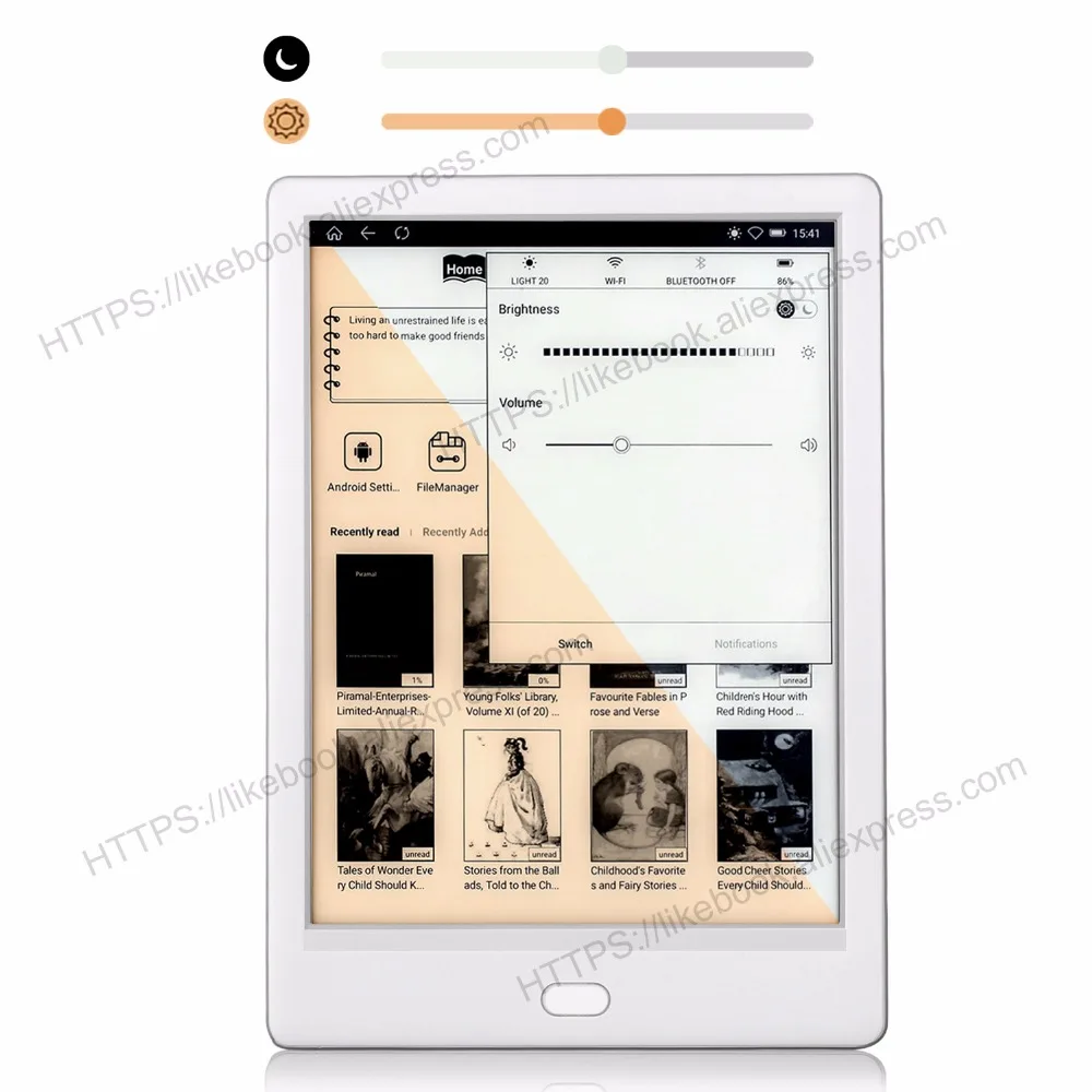 2019 New Arrival Ebook Reader 7.8 inch likebook Muses Android 6. 0 frontlight Octa core 2GB RAM with handwriting feature |