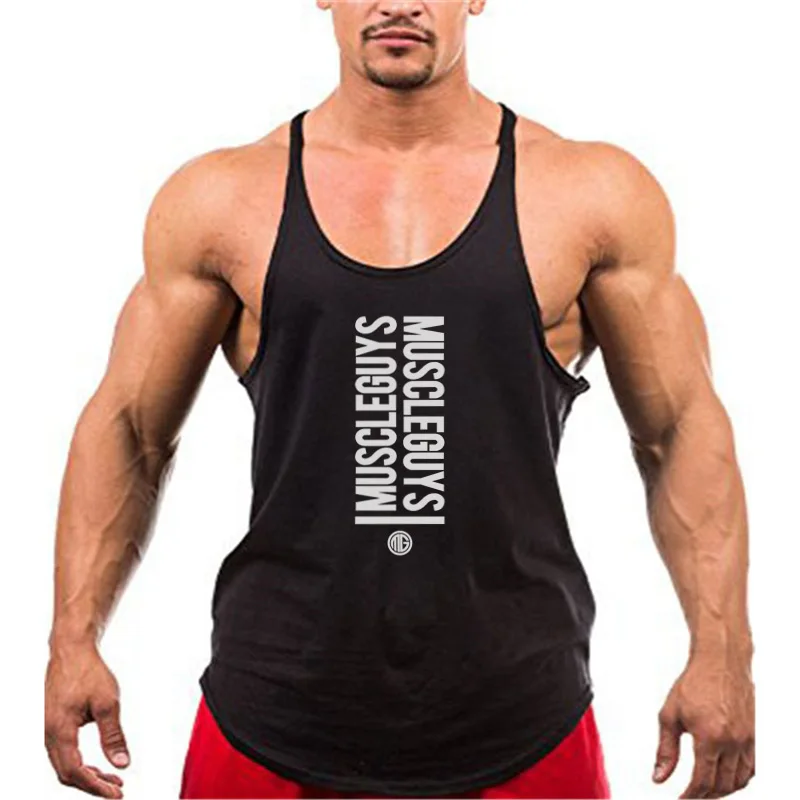 Летние майки Muscleguys для фитнеса мужские спортивные stringer мужская рубашка canotta