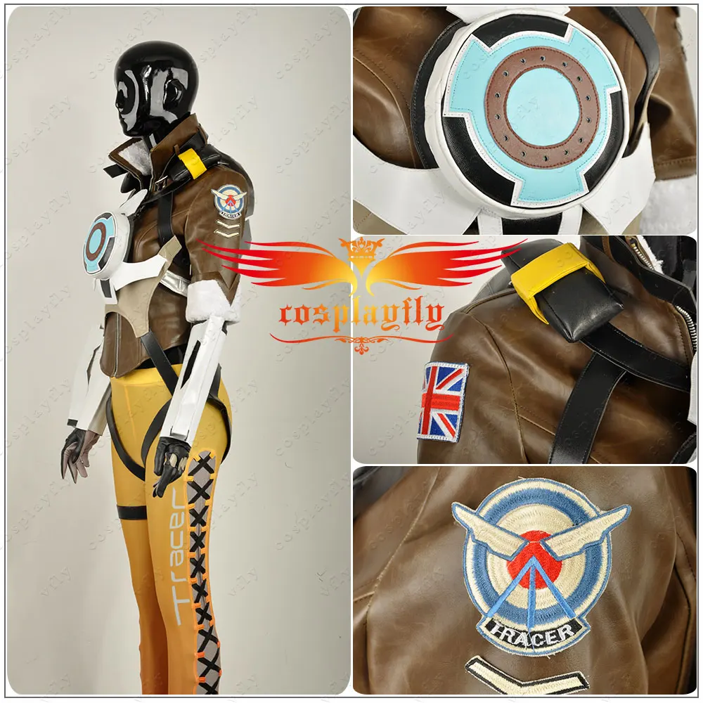 Игра OW Over Tracer Lena Oxton Nanosuit костюм для косплея женская униформа одежда взрослых