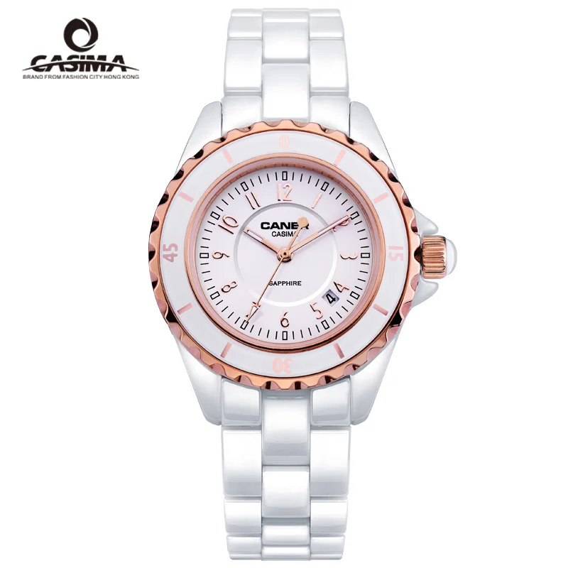 Элитный бренд CASIMA Для женщин Часы Reloj Mujer Керамика дамы кварцевые наручные часы
