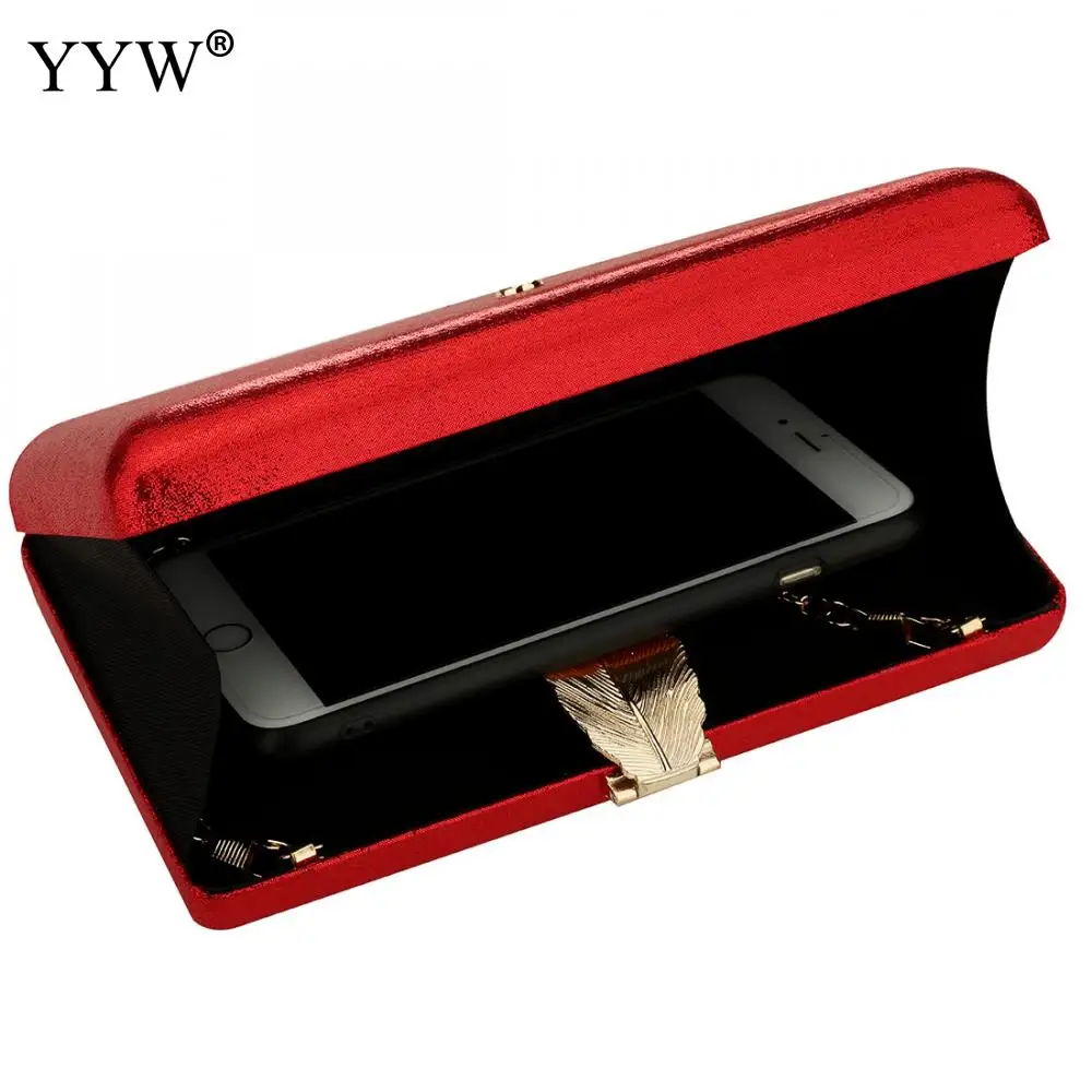 

metal leaf silk designer purse Women Wedding party Clutch Bag handbag Red phone purse Clutches Evening Crossbody Bag Chain gold