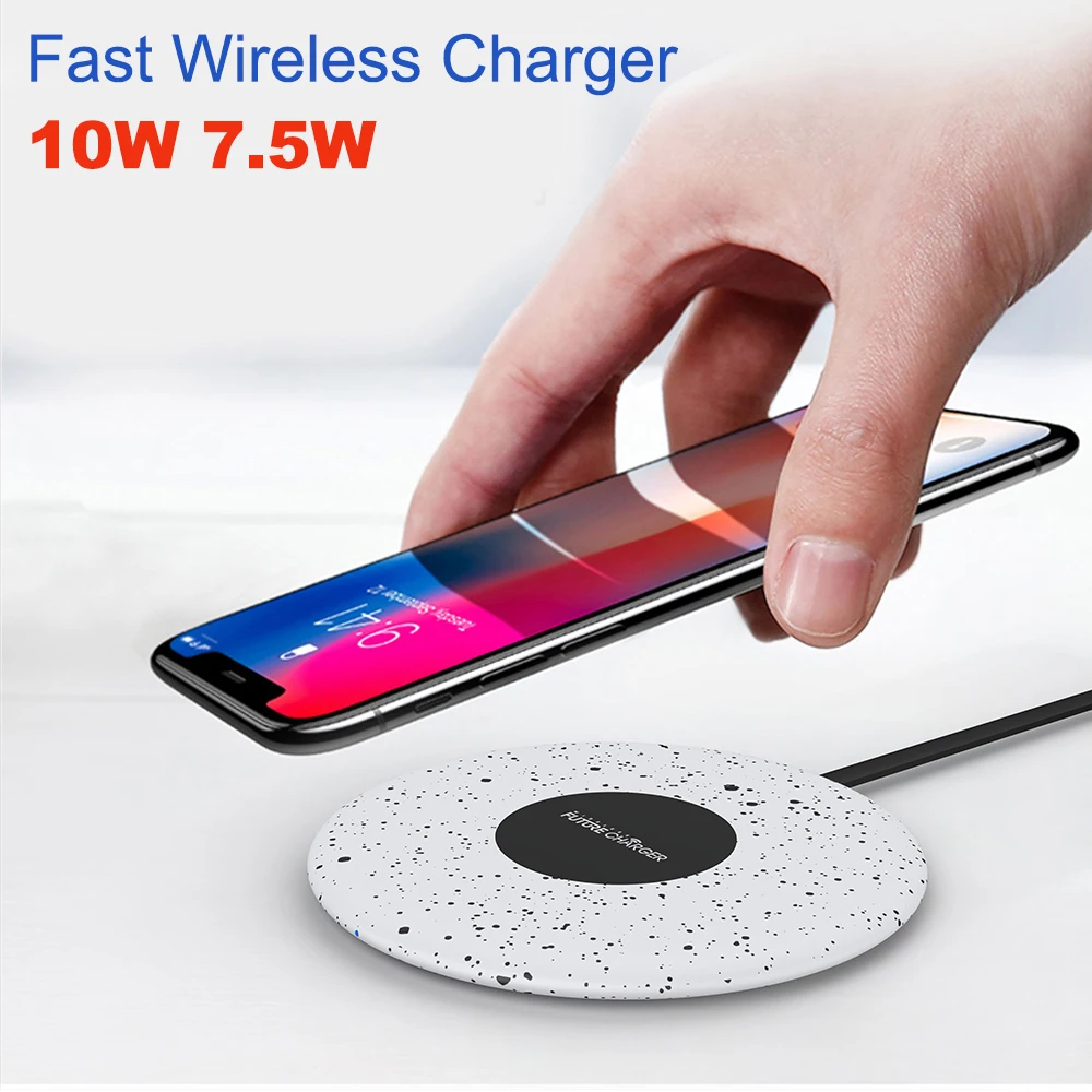 Беспроводное зарядное устройство SANMIDO 10 Вт Qi для iPhone X/XS Max XR 8 Plus быстрое Samsung S8 S9/S9 +