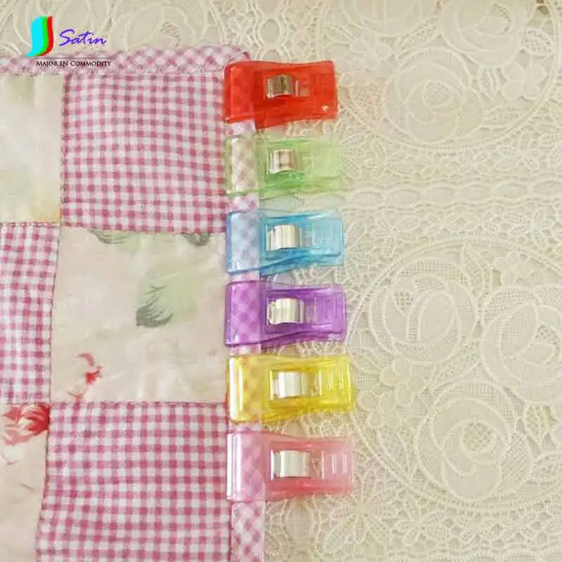 Clothing Help Accessory Patchwork Sewing DIY Crafts Knitting Crochet Quilt tools X Shape PVC Clear Colorful Plastic Clips S0034 | Дом и сад