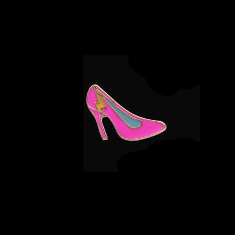 Красный розовый эмаль булавка в комплекте ручная работа на высоком каблуке виде