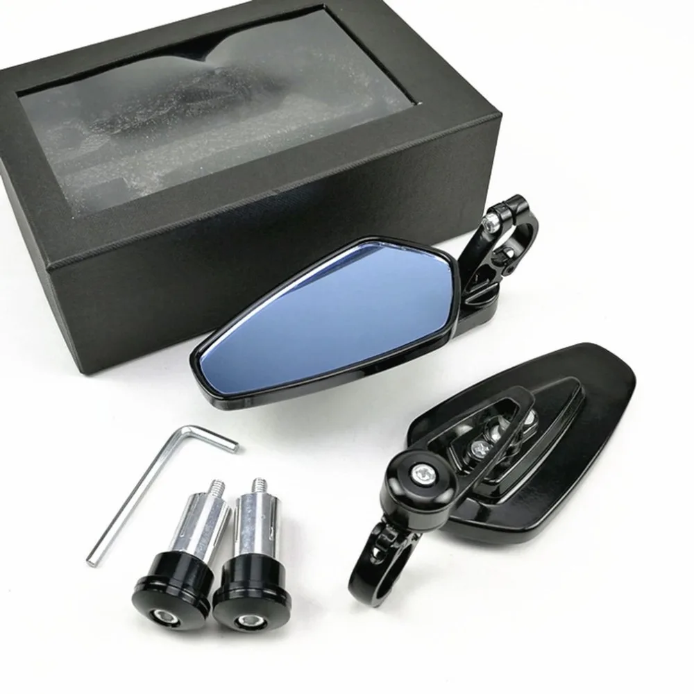 New Universal Motorcycle Aluminum Modified Hand Mirror Electric Vehicle Reflector Mirror Moped Rearview Mirror With Handlebar