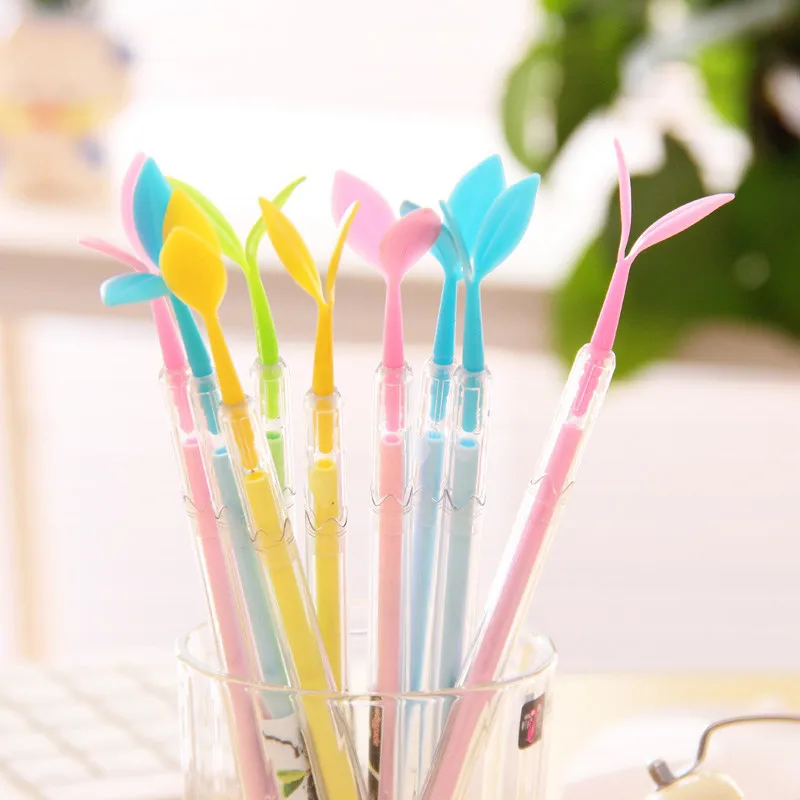 1Pcs New Cute Bud shape Candy Color Novelty Pen Gel Office School Gift Stationery E0318 | Канцтовары для офиса и дома