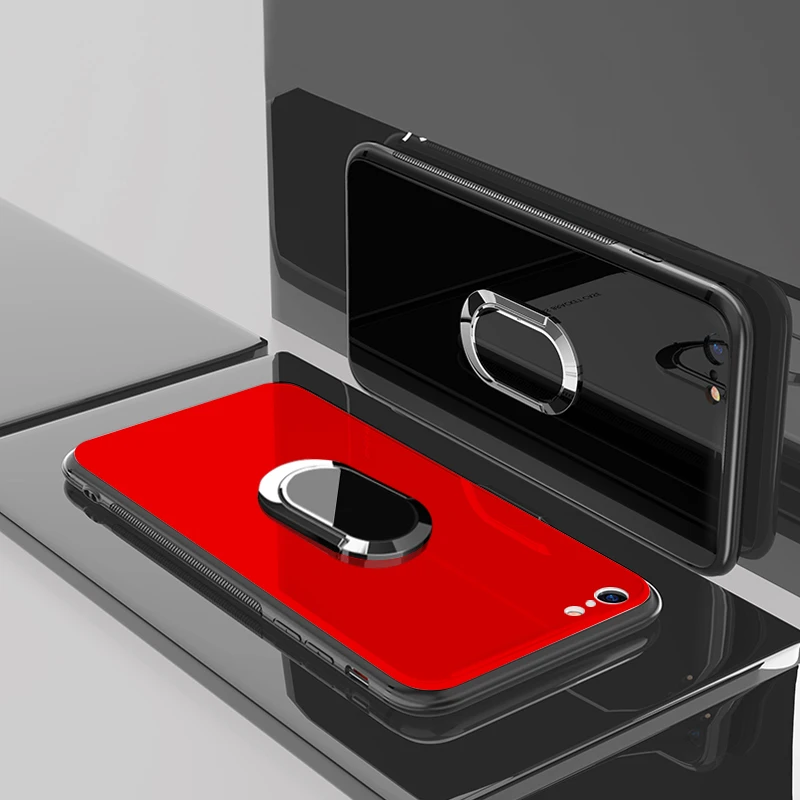 Роскошный чехол IIOZO из закаленного стекла для iPhone X XR XS MAX 7 8 6 6S Plus Магнитный