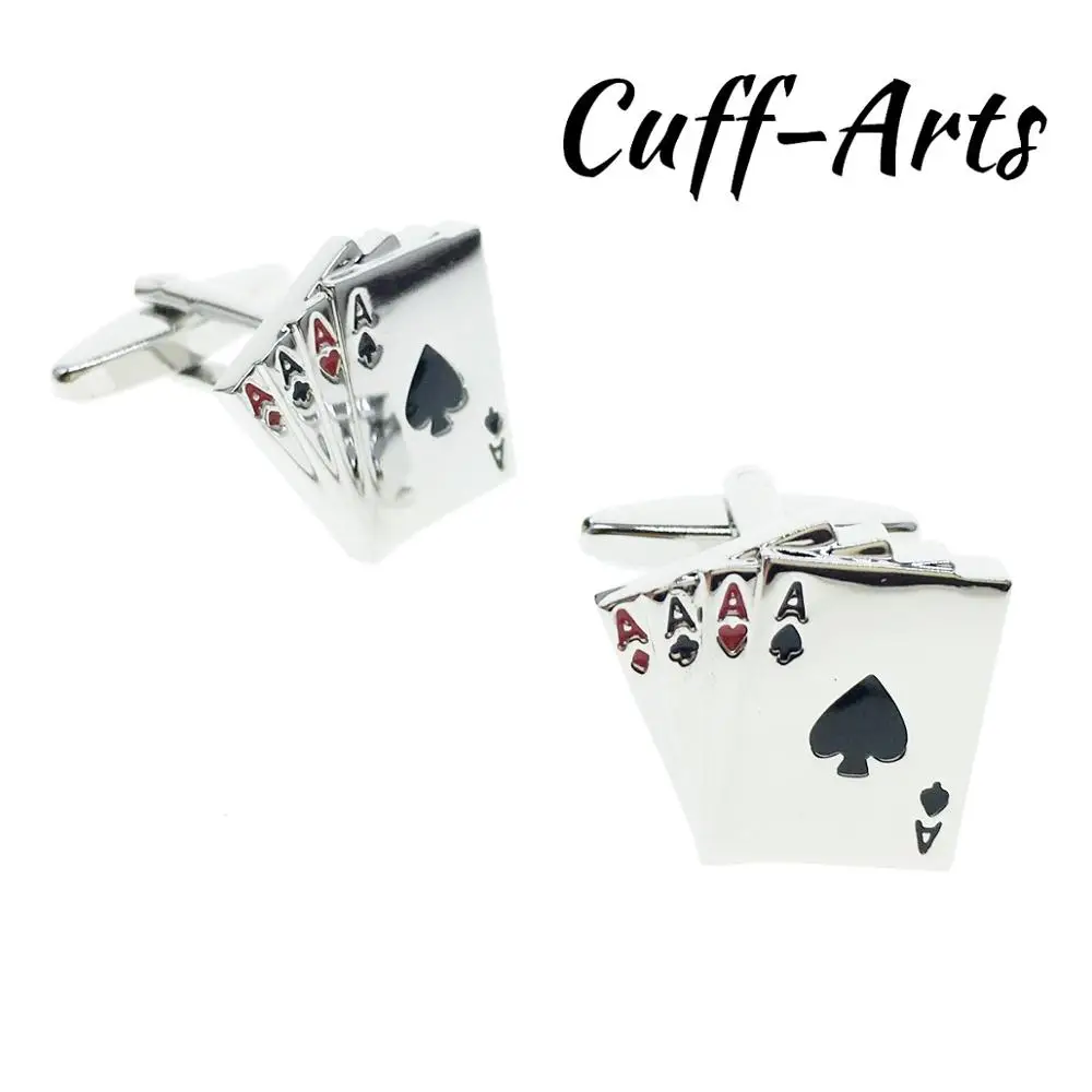 Cufflinks for Mens 4 Aces Card Gifts Men Gemelos Les Boutons De Manchette by Cuffarts C20193 | Украшения и аксессуары