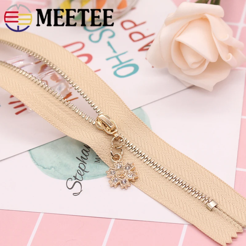 Meetee 2 5 шт./40/50 см 3 # металлическая молния с закрытым концом автоматической