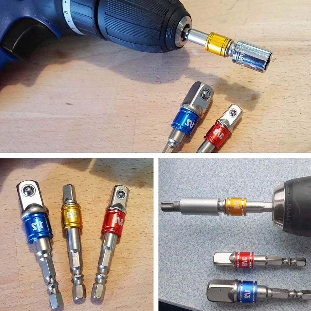 3 шт. 1/4 &quot3/8&quot 1/2 &quotшестигранный ключ дюймовый стандарт рукав удлинитель диск