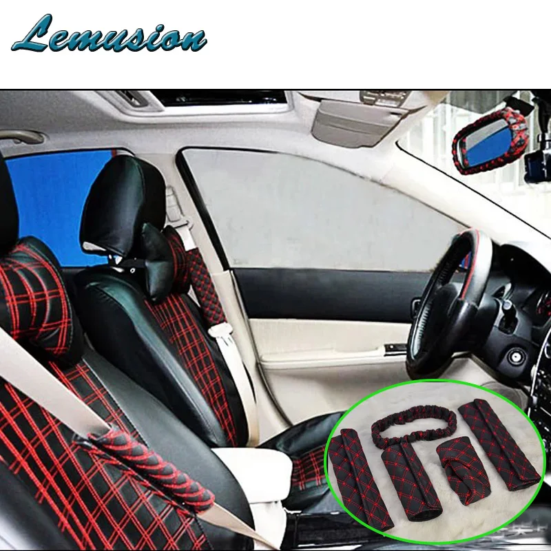 5 шт./компл. автомобильный внутренний вид пять ремней безопасности зеркало