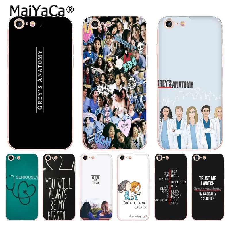 MaiYaCa You're My Person Greys Anatomy Top детальный популярный чехол для телефона iPhone 8 7 6 6S Plus X 10 5