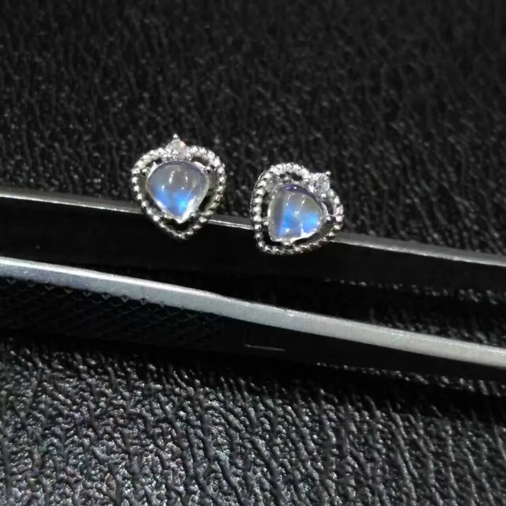 Женские серьги из серебра 925 пробы с натуральным драгоценным камнем | Украшения и