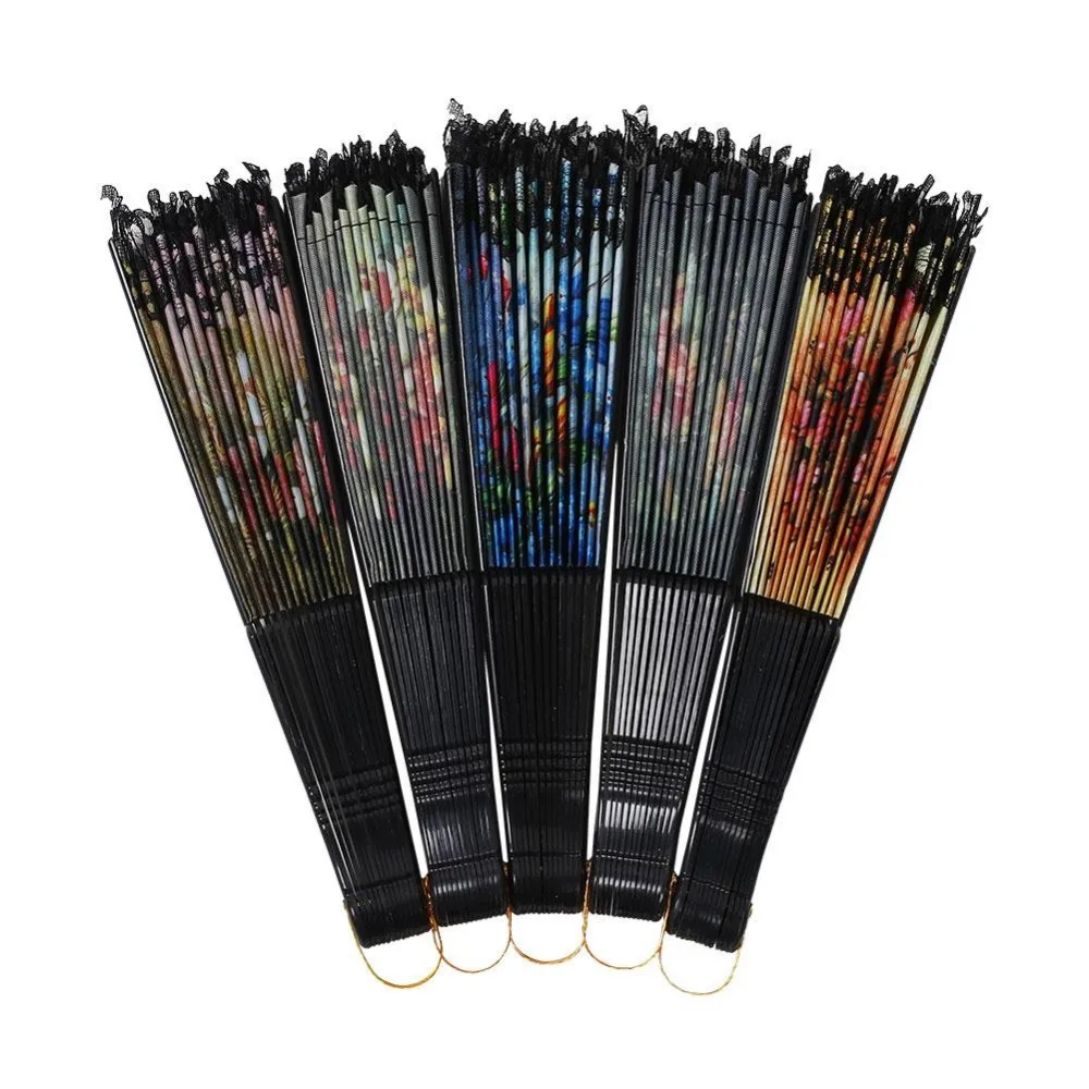 Винтажный складной кружевной вентилятор для танцев с испанскими цветами|fan