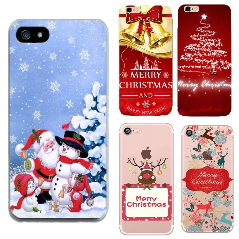 Чехлы TPU для телефона Iphone 7 7Plus 8 8plus 6 6s, кейс Apple Санта-Клаус Рождество, мягкий прозрачный силиконовый чехол iphone x fundas on.