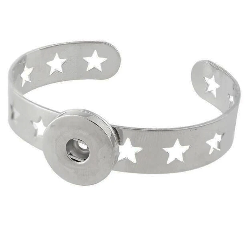Новый Серебряный застегивающийся браслет для женщин подходит самостоятельной