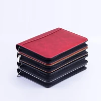 a5b5 notebook briefcase fichario file folder leather padfolio with calculator zipper binder diary agendas office note book